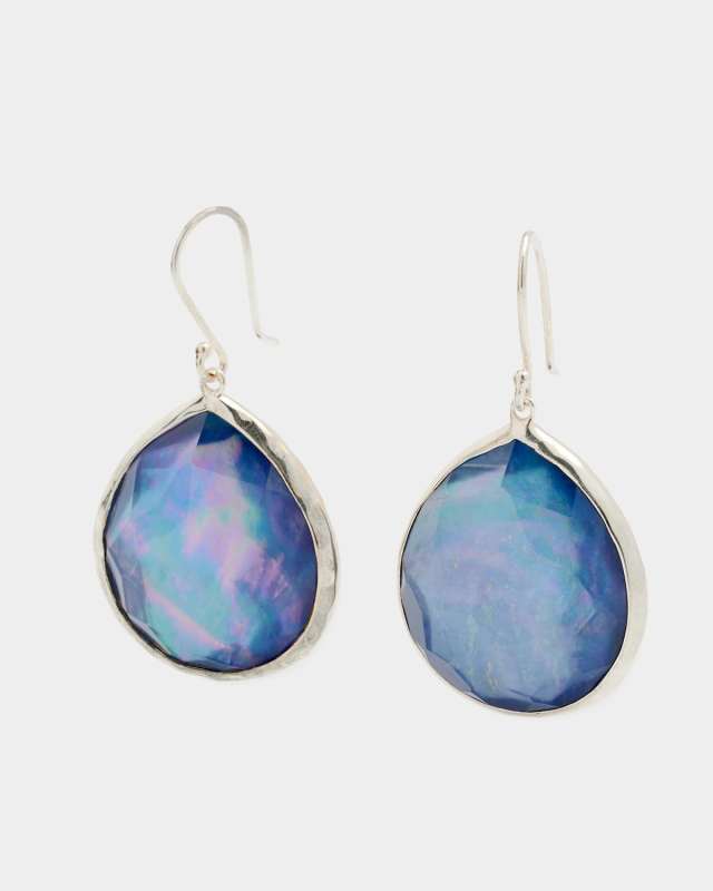 Large Teardrop Earrings in Sterling Silver